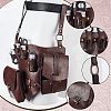 Retro PU Leather Magic Potions Belt Pouch Waist Bags AJEW-WH0270-362-3