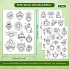 4 Sheets 11.6x8.2 Inch Stick and Stitch Embroidery Patterns DIY-WH0455-120-2