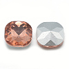 Pointed Back Glass Rhinestone Cabochons RGLA-T032-10x10mm-06-2