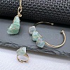 Wire Wrapped Nuggets Natural Fluorite Pendant Necklace & Cuff Bangle & Rings Sets FS-WG99384-01-1