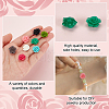 AHADERMAKER 64Pcs 8 Colors Synthetic Coral 3D Flower Rose Beads CORA-GA0001-02-3