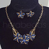 Alloy Rhinestone & Enamel Earrings & Necklaces Sets FS-WG43F39-01-1