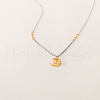 Elegant Vacation Style Brass Star Moon Ppendant Necklaces for women YN2670-4