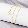 Brass Ball Chains Necklace for Women NJEW-P265-13G-2