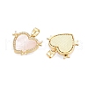 Brass Micro Pave Clear Cubic Zirconia Pendants KK-N254-198G-2