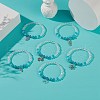 6Pcs 6 Style Synthetic Turquoise & Glass Beaded Stretch Bracelets Set BJEW-JB08995-2