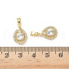 Brass Micro Pave Cubic Zirconia Pendants KK-K293-56G-3