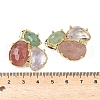 Natural Amethyst/Strawberry Quartz Links connectors G-E526-28Q-3