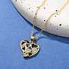 Brass Micro Pave Clear Cubic Zirconia Heart Pendant Necklaces for Women NJEW-R027-01G-01-1