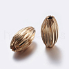 Brass Corrugated Beads KK-K197-30KCG-2