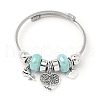 European Style Stainless Steel & Alloy Charm Bangles for Women PW-WG243C0-06-1