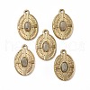 PVD Vacuum Plating 201 Stainless Steel Natural Labradorite Pendants STAS-C064-VC873-1
