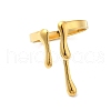Ion Plating(IP) 304 Stainless Steel Melting Drop Open Cuff Rings for Women RJEW-L107-001G-2