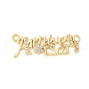 Brass Micro Pave Clear Cubic Zirconia Links KK-D357-03G-G-1