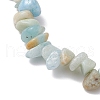 Natural Flower Amazonite Chip Beaded Stretch Bracelets BJEW-JB10689-04-4