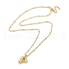 Initial Letter Brass Pendant Necklaces NJEW-A015-21G-P-2