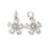 Brass Micro Pave Cubic Zirconia Pendants KK-U067-04P-2