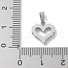 Ion Plating(IP) 304 Stainless Steel Micro Pave Cubic Zirconia Pendants STAS-Z107-04P-07-3