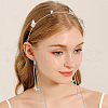 Zinc Alloy Rhinestone Hair Bands OHAR-WH20007-01A-P-5