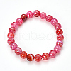 Natural Dragon Veins Agate Beaded Stretch Bracelets BJEW-Q692-02B-1