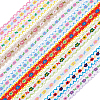 20 Yards 10 Colors Ethnic Style Embroidery Polyester Ribbons SRIB-FG0001-09-1