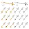 Unicraftale 200Pcs 2 Color 304 Stainless Steel Stud Earring Findings STAS-UN0055-93-1
