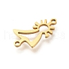 201 Stainless Steel Laser Cut Connector Charms STAS-R132-11G-2