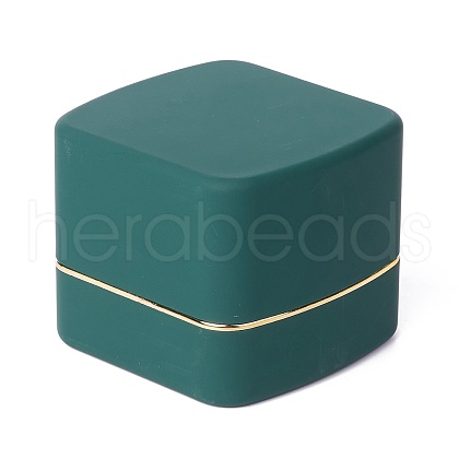Square Plastic Jewelry Ring Boxes OBOX-F005-01A-1