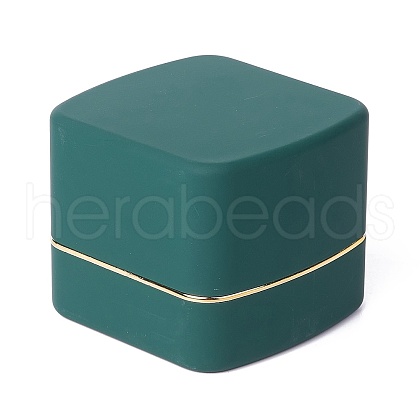 Square Plastic Jewelry Ring Boxes OBOX-F005-01A-1