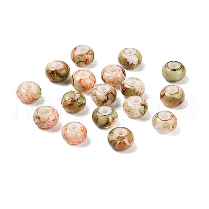 Opaque Spray Painted Glass Beads X1-GLAA-G118-01P-1