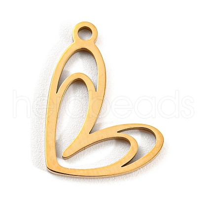 Golden Plated 304 Stainless Steel Pendants STAS-L271-01G-05-1