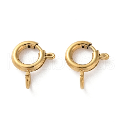 Ion Plating(IP) 304 Stainless Steel Spring Ring Clasps X-STAS-C114-04A-G-1