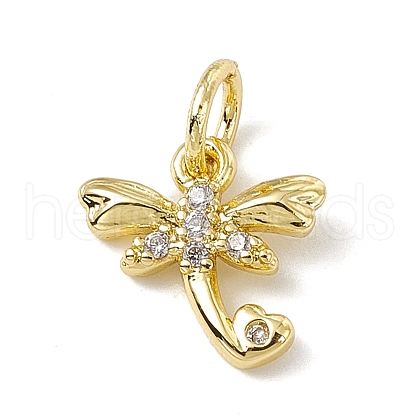 Brass Micro Pave Cubic Zirconia Charms ZIRC-F132-21G-1