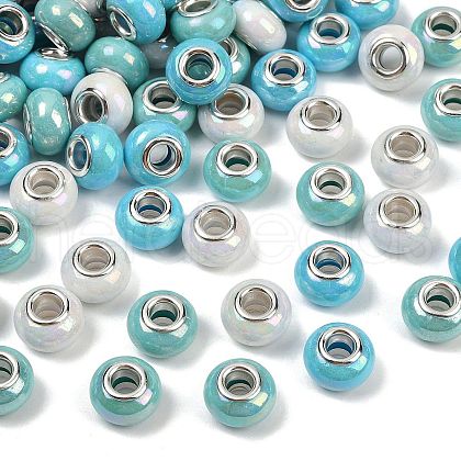 Opaque Resin European Beads RESI-C059-01I-1