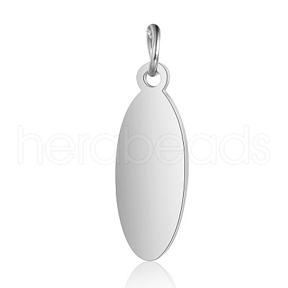 Anti-Tarnish 304 Stainless Steel Stamping Blank Tag Pendants STAS-I311-20B-P-1