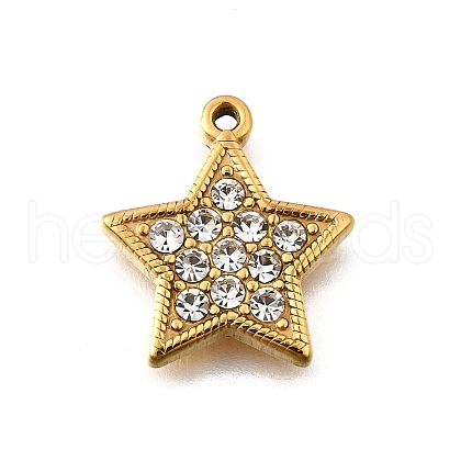 304 Stainless Steel Micro Pave Rhinestone Pendants Charms STAS-K256-28G-02-1