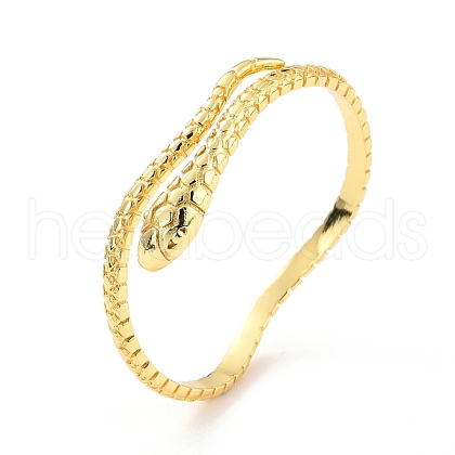 Snake Grooved Cuff Bangle BJEW-D448-24G-RS-1
