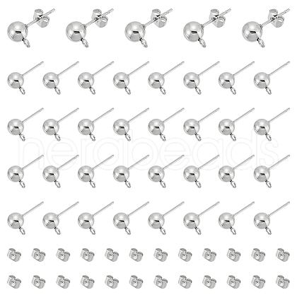Unicraftale 304 Stainless Steel Stud Earring Findings STAS-UN0060-01B-1