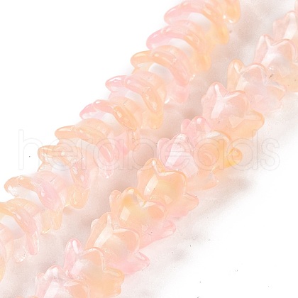 Transparent Glass Beads Strands LAMP-H061-01D-05-1