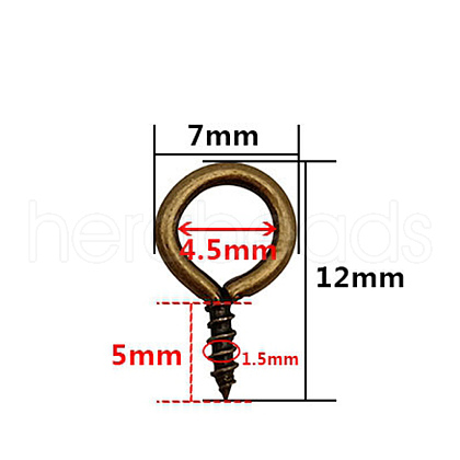 Brass Screw Eye Peg Bails PW-WGD8EF1-01-1