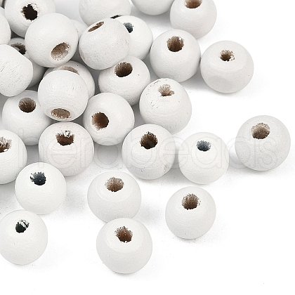Dyed Natural Wooden Beads WOOD-XCP0002-06-1