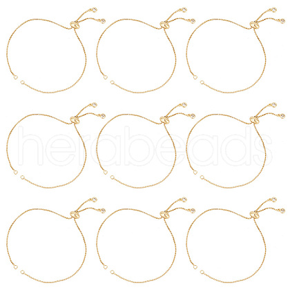 Unicraftale Brass Slider Bracelets Making MAK-UN0001-06G-1