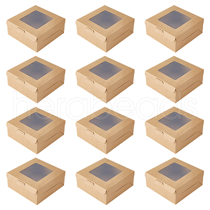 Square Kraft Paper Storage Gift Boxes CON-WH0095-81B-01-1