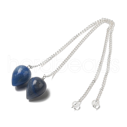 Natural Blue Aventurine Dowsing Pendulums G-R492-01S-06-1