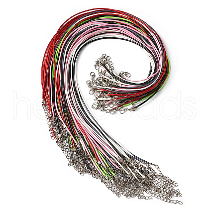 Waxed Cotton Cord Necklace Making MAK-BT0001-03-1