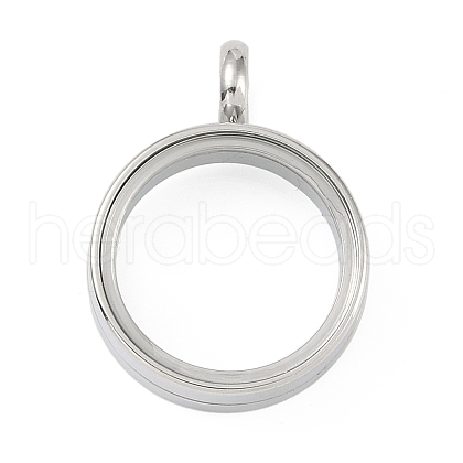 304 Stainless Stee Locket Pendants STAS-S132-16P-02-1