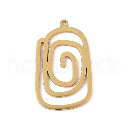 304 Stainless Steel Pendants STAS-G355-08B-G-1