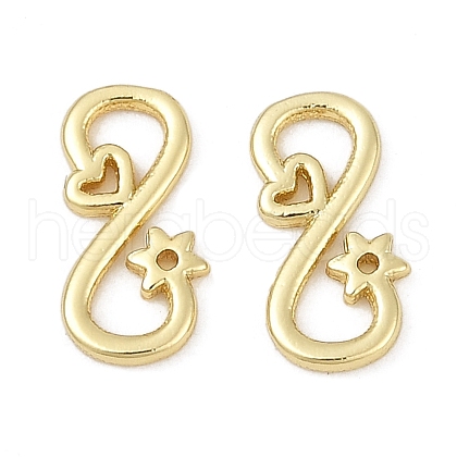 Brass S-Hook Clasps KK-S527-06G-1