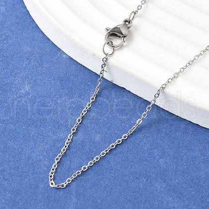 Tarnish Resistant 304 Stainless Steel Cable Chain Necklaces STAS-G083-72P-1