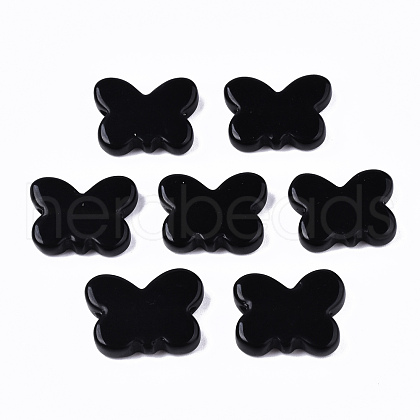 Natural Black Stone Beads G-S366-067-1